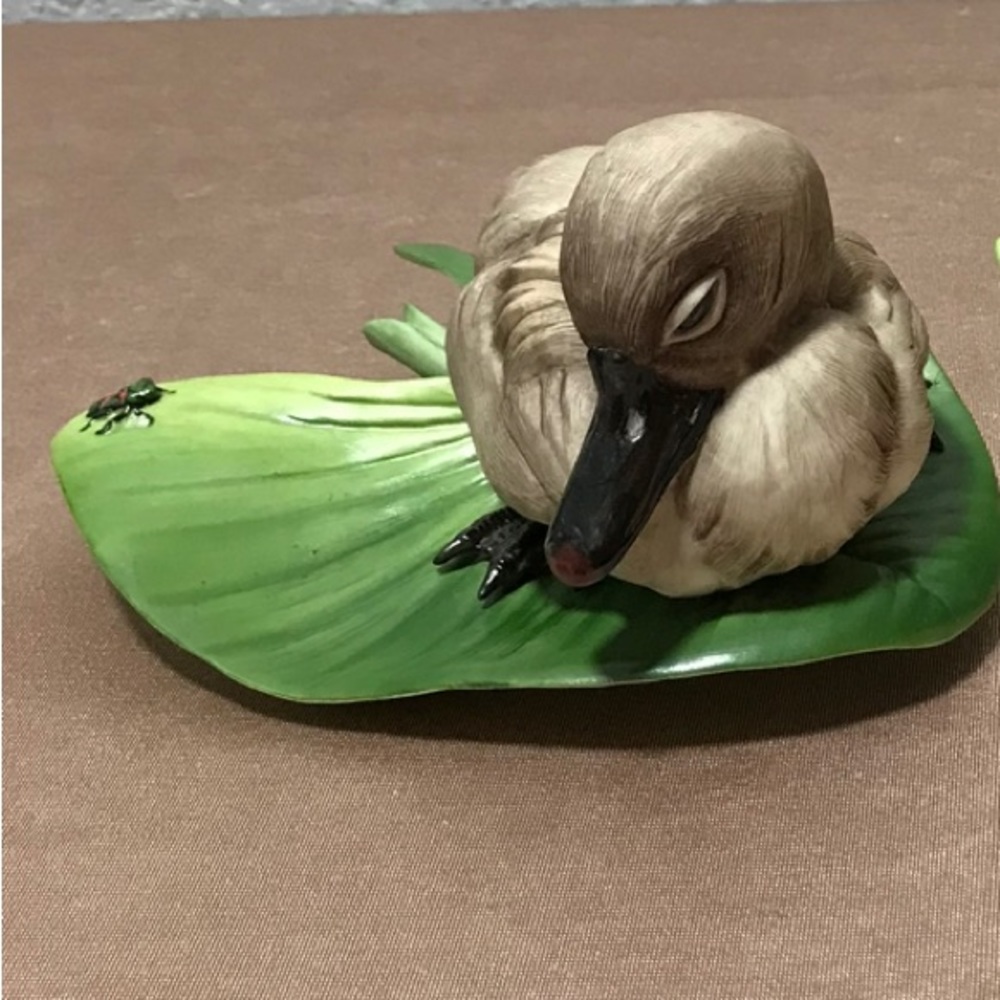 Boehm Cygnet Duck On Lily Pad Set of 2